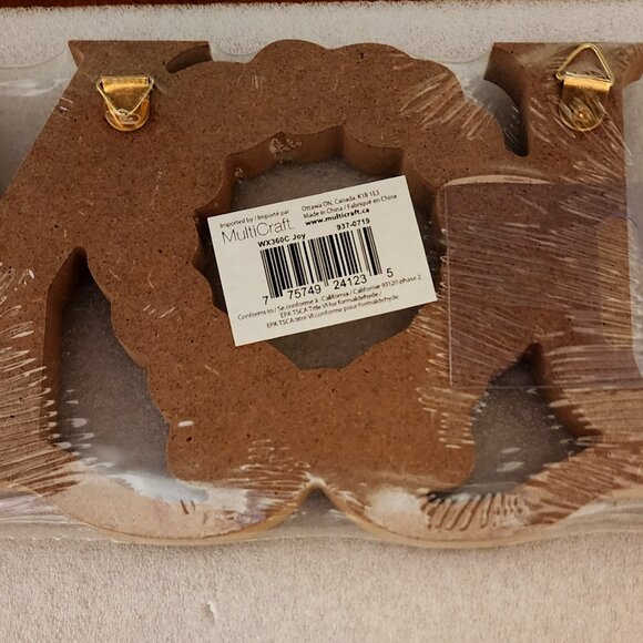 Holiday decor 3 'JOY' word sign. It either stands up or hang on wall. - Picture 3 of 4